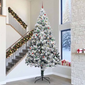 Arbolito de Navidad artificial preiluminado con juego de bolas