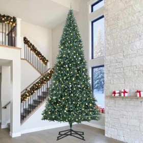 Árbol de Navidad Artificial Pre-iluminado con Juego de Bolas