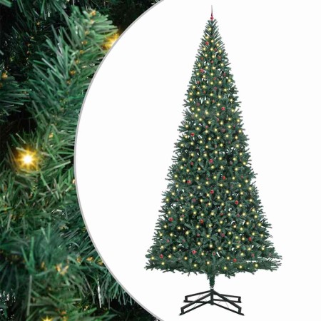 Árbol de Navidad Artificial Pre-iluminado con Juego de Bolas