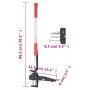 Anodized aluminum weed remover red silver 99.5 cm by vidaXL, Brush cutters - Ref: Foro24-364822, Price: 44,59 €, Discount: %