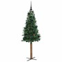 Árbol de Navidad Delgado con 150 LED con soporte Verde 150 cm