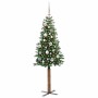 Árbol de Navidad Delgado con 150 LED con soporte Verde 150 cm