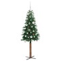 Árbol de Navidad Delgado con 150 LED con soporte Verde 150 cm