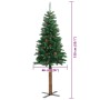 Árbol de Navidad Delgado con 150 LED con soporte Verde 150 cm