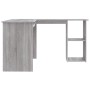 Eckschreibtisch aus grauem Sperrholz, 120 x 140 x 75 cm von vidaXL, Schreibtische - Ref: Foro24-815385, Preis: 105,81 €, Raba...