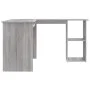 Eckschreibtisch aus grauem Sperrholz, 120 x 140 x 75 cm von vidaXL, Schreibtische - Ref: Foro24-815385, Preis: 104,82 €, Raba...