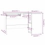 Eckschreibtisch aus grauem Sperrholz, 120 x 140 x 75 cm von vidaXL, Schreibtische - Ref: Foro24-815385, Preis: 105,81 €, Raba...