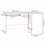 Eckschreibtisch aus grauem Sperrholz, 120 x 140 x 75 cm von vidaXL, Schreibtische - Ref: Foro24-815385, Preis: 104,82 €, Raba...