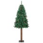 Árbol de Navidad Delgado con 300 LED con soporte Verde 180 cm