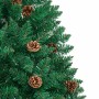 Árbol de Navidad Delgado con 300 LED con soporte Verde 180 cm