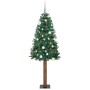 Árbol de Navidad Delgado con 300 LED con soporte Verde 180 cm