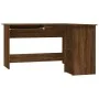 Corner desk made of brown plywood 120x140x75 cm by vidaXL, Desks - Ref: Foro24-815386, Price: 113,11 €, Discount: %