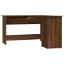 Eckschreibtisch aus braunem Sperrholz 120x140x75 cm von vidaXL, Schreibtische - Ref: Foro24-815386, Preis: 113,11 €, Rabatt: %