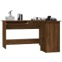 Eckschreibtisch aus braunem Sperrholz 120x140x75 cm von vidaXL, Schreibtische - Ref: Foro24-815386, Preis: 110,90 €, Rabatt: %