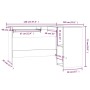 Eckschreibtisch aus braunem Sperrholz 120x140x75 cm von vidaXL, Schreibtische - Ref: Foro24-815386, Preis: 113,11 €, Rabatt: %