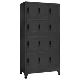 Anthrazitgrauer Stahlspind 90x45x180 cm von vidaXL, Schließfächer und Lagerschränke - Ref: Foro24-339815, Preis: 388,56 €, Ra...