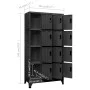 Anthracite gray steel locker 90x45x180 cm by vidaXL, Lockers and storage cabinets - Ref: Foro24-339815, Price: 372,10 €, Disc...