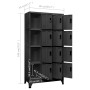 Anthrazitgrauer Stahlspind 90x45x180 cm von vidaXL, Schließfächer und Lagerschränke - Ref: Foro24-339815, Preis: 361,22 €, Ra...