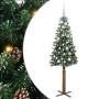Árbol de Navidad Delgado con 150 LED con soporte Verde y 150 cm