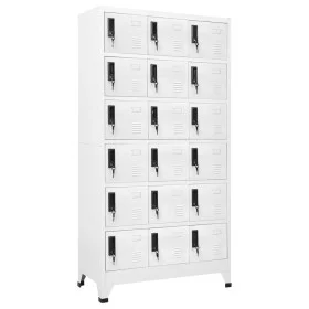 White steel locker 90x40x180 cm by vidaXL, Lockers and storage cabinets - Ref: Foro24-339828, Price: 378,10 €, Discount: %