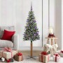 Árbol de Navidad Delgado con 150 LED con soporte Verde y 150 cm