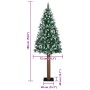Árbol de Navidad Delgado con 300 LED con soporte Verde y 180 cm