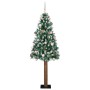 Árbol de Navidad Delgado con 300 LED con soporte Verde y 180 cm