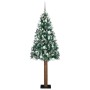 Árbol de Navidad Delgado con 300 LED con soporte Verde y 180 cm