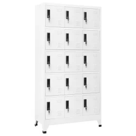 Taquilla de acero blanco 90x40x180 cm de vidaXL, Taquillas y armarios de almacenamiento - Ref: Foro24-339820, Precio: 335,24 ...