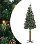 Árbol de Navidad Delgado con 300 LED con soporte Verde y 180 cm