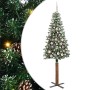 Árbol de Navidad Delgado con 300 LED con soporte Verde y 180 cm