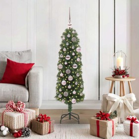 Árbol de Navidad artificial Verde 120 cm PVC, Acero y Plástico
