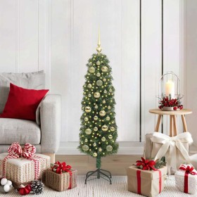 Árbol de Navidad artificial Verde 120 cm PVC, Acero y Plástico