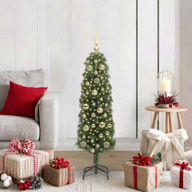 Árbol de Navidad artificial Verde 120 cm PVC, Acero y Plástico