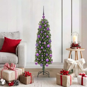 Árbol de Navidad artificial Verde 120 cm PVC, Acero y Plástico