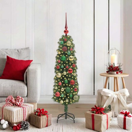 Árbol de Navidad artificial Verde 120 cm PVC, Acero y Plástico