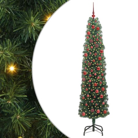 Árbol de Navidad artificial Verde 180 cm PVC, Acero y Plástico