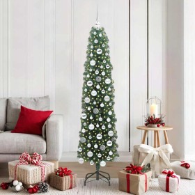 Árbol de Navidad artificial Verde 180 cm PVC, Acero y Plástico