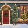 Árbol de Navidad artificial Verde 210 cm PVC, Acero y Plástico
