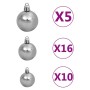 Árbol de Navidad artificial Verde 210 cm PVC, Acero y Plástico