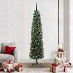 Árbol de Navidad artificial Verde 210 cm PVC, Acero y Plástico