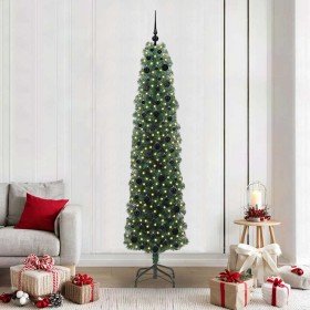 Árbol de Navidad artificial Verde 210 cm PVC, Acero y Plástico