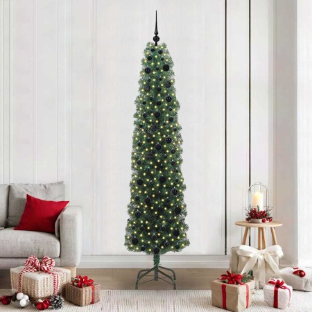 Árbol de Navidad artificial Verde 210 cm PVC, Acero y Plástico