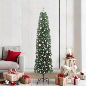 Árbol de Navidad artificial Verde 210 cm PVC, Acero y Plástico