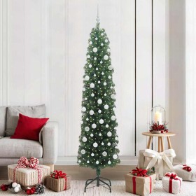 Árbol de Navidad artificial Verde 210 cm PVC, Acero y Plástico