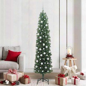 Árbol de Navidad artificial Verde 210 cm PVC, Acero y Plástico