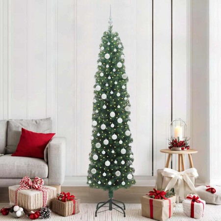 Árbol de Navidad artificial Verde 210 cm PVC, Acero y Plástico