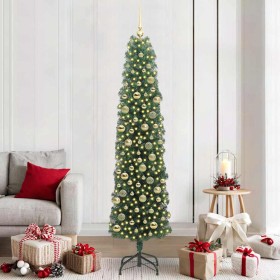 Árbol de Navidad artificial Verde 210 cm PVC, Acero y Plástico