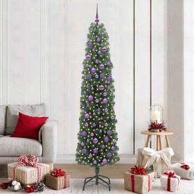 Árbol de Navidad artificial Verde 210 cm PVC, Acero y Plástico