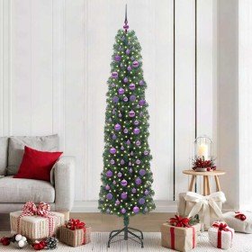 Árbol de Navidad artificial Verde 210 cm PVC, Acero y Plástico